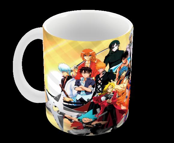 Caneca Polímero Animes Crossover Personalizada