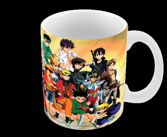 Caneca Polímero Animes Crossover Personalizada
