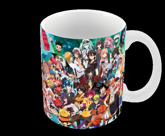 Caneca Polímero Animes Crossover Personalizada
