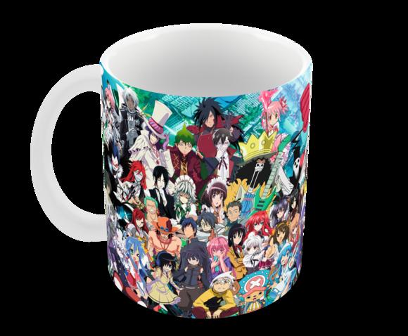 Caneca Polímero Animes Crossover Personalizada