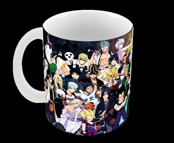 Caneca Polímero Animes Crossover Personalizada