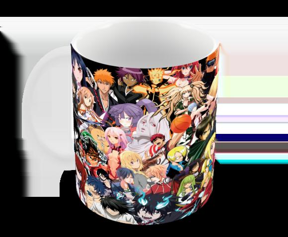 Caneca Polímero Animes Crossover Personalizada