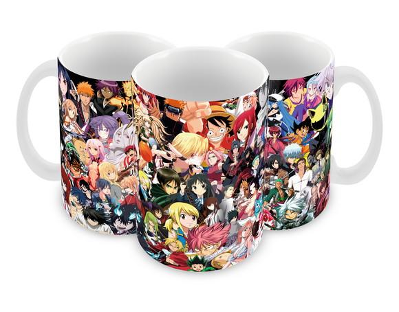 Caneca Polímero Animes Crossover Personalizada