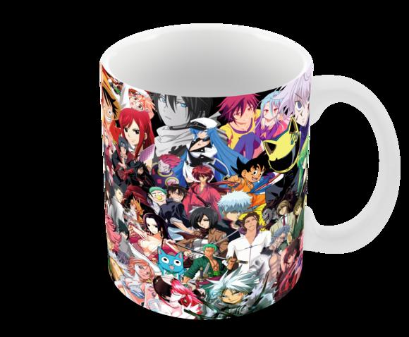 Caneca Polímero Animes Crossover Personalizada