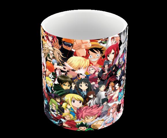 Caneca Polímero Animes Crossover Personalizada