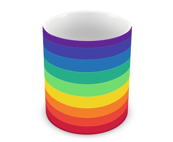 Caneca Polímero Arco Íris Personalizada