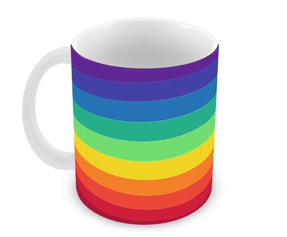 Caneca Polímero Arco Íris Personalizada