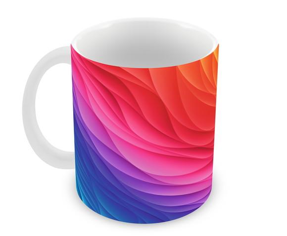 Caneca Polímero Arco Íris Personalizada