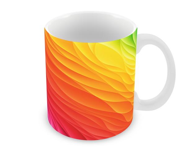Caneca Polímero Arco Íris Personalizada