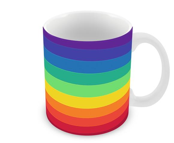 Caneca Polímero Arco Íris Personalizada