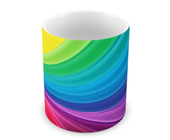 Caneca Polímero Arco Íris Personalizada