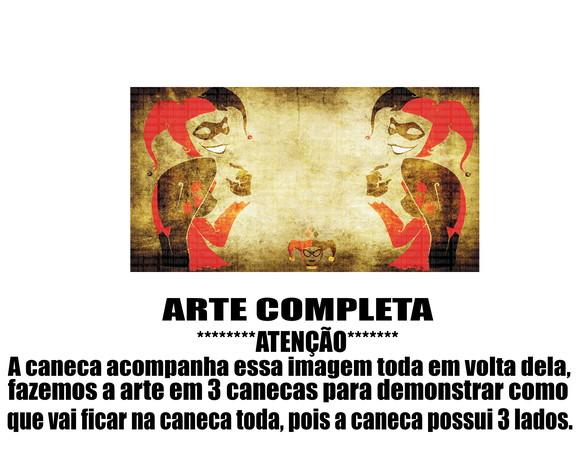 Caneca Polímero Arlequina Personalizada