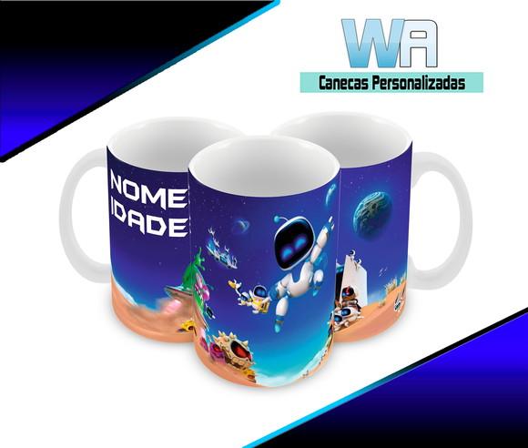 Caneca Polímero Astro Bot Personalizada