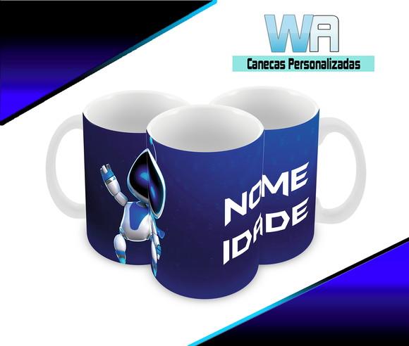 Caneca Polímero Astro Bot Personalizada
