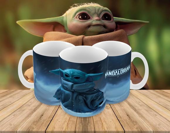 Caneca Polímero Baby Yoda Personalizada