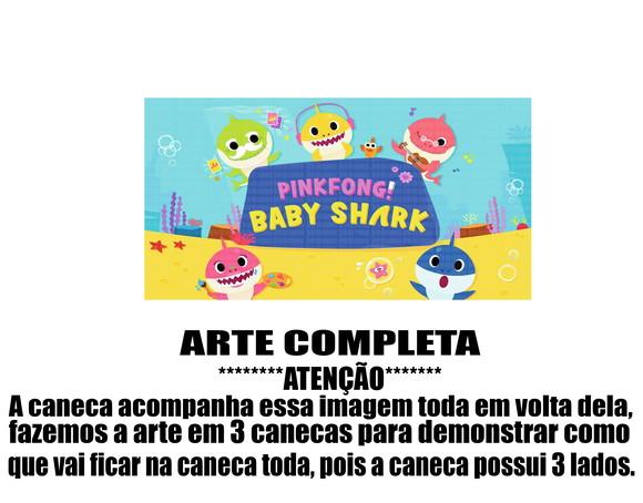 Caneca Polímero Baby Shark Personalizada