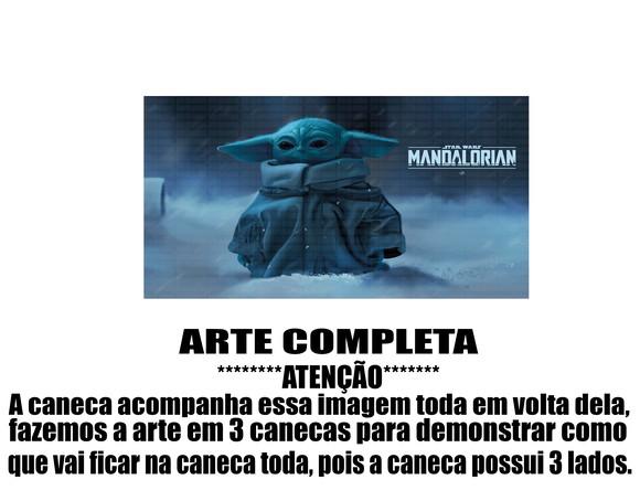 Caneca Polímero Baby Yoda Personalizada