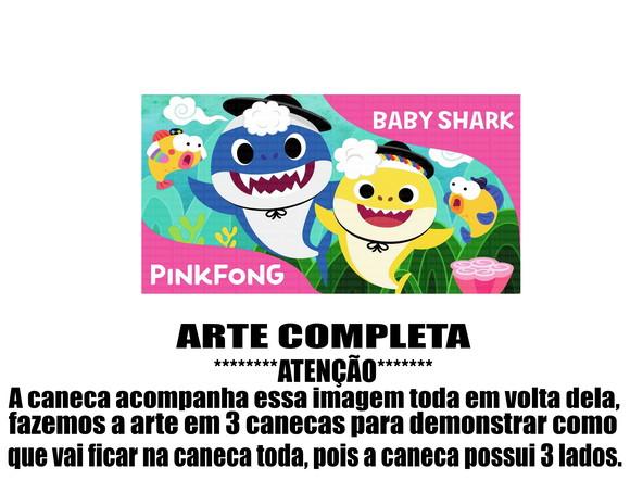 Caneca Polímero Baby Shark Personalizada