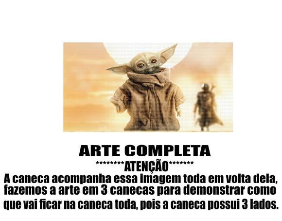 Caneca Polímero Baby Yoda Personalizada