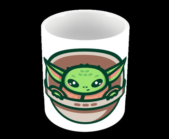 Caneca Polímero Baby Yoda Personalizada