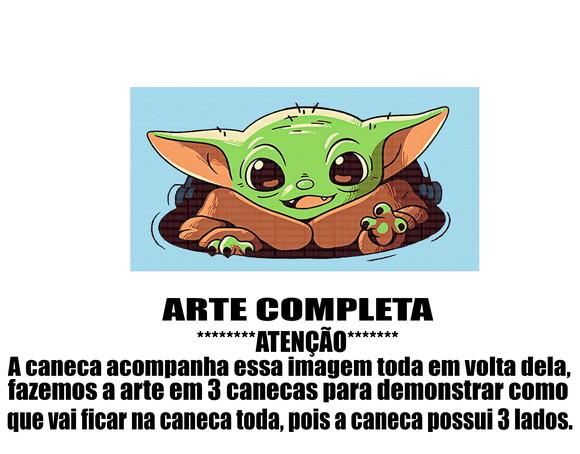 Caneca Polímero Baby Yoda Personalizada