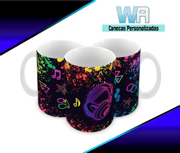 Caneca Polímero Balada Neon Personalizada