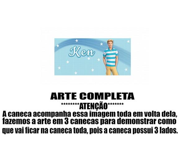 Caneca Polímero Barbie Ken Personalizada