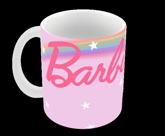 Caneca Polímero Barbie e Ken Personalizada