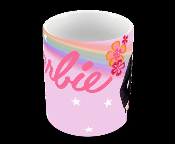 Caneca Polímero Barbie e Ken Personalizada