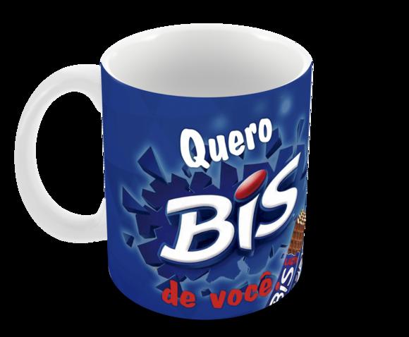 Caneca Polímero Bis Chocolate Personalizada