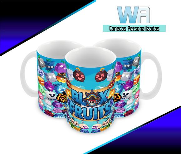Caneca Polímero Blox Fruits Personalizada
