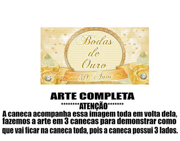 Caneca Polímero Bodas de Ouro Personalizada