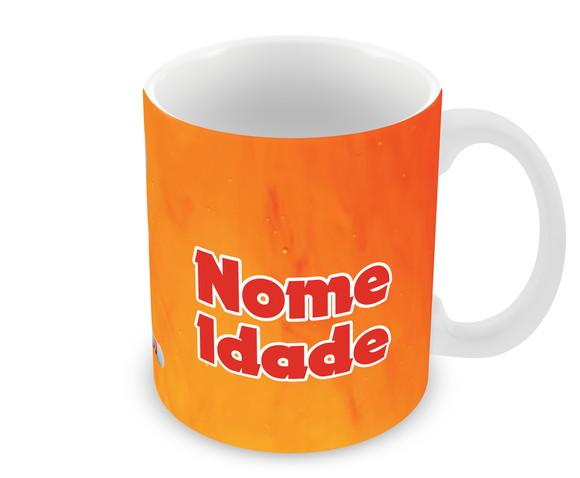 Caneca Polímero Boliche Nome e Idade Personalizada