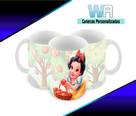 Caneca Polímero Branca de Neve Baby Personalizada