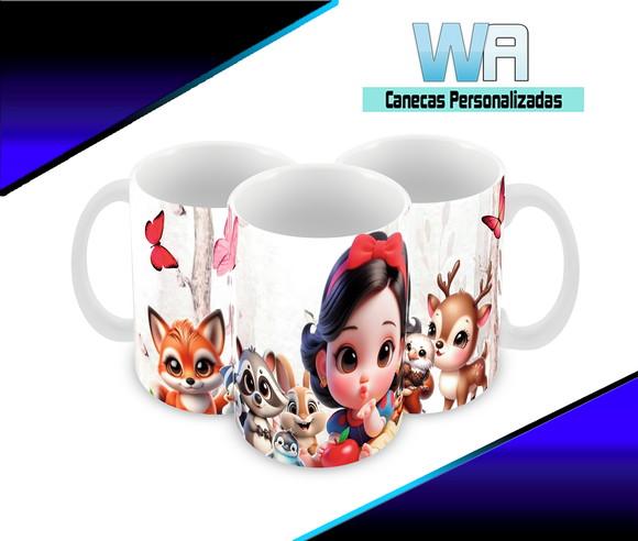 Caneca Polímero Branca de Neve Baby Personalizada