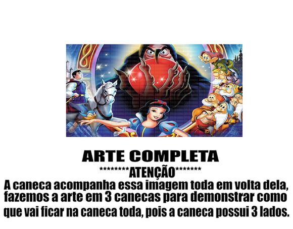 Caneca Polímero Branca de Neve Personalizada