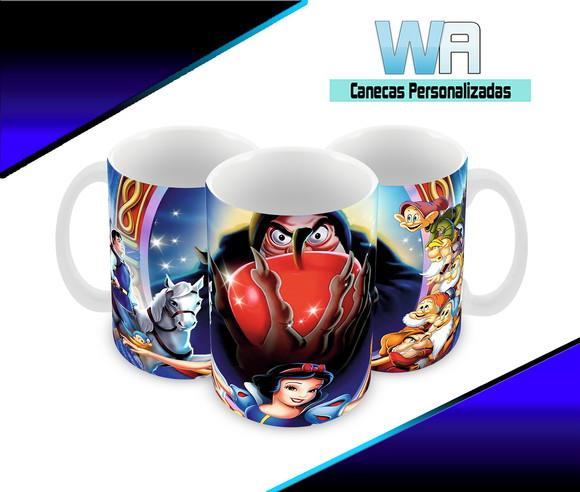 Caneca Polímero Branca de Neve Personalizada