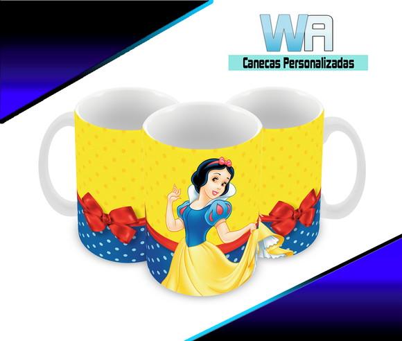Caneca Polímero Branca de Neve Personalizada
