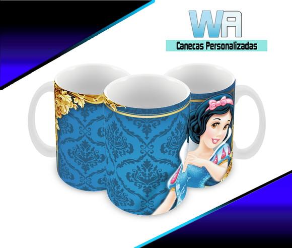 Caneca Polímero Branca de Neve Personalizada