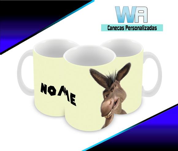 Caneca Polímero Burro do Shrek Personalizada