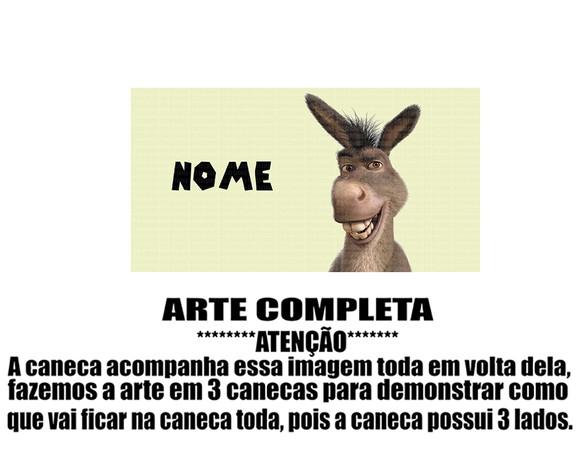Caneca Polímero Burro do Shrek Personalizada