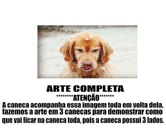 Caneca Polímero Cachorro Golden Retriever Personalizada