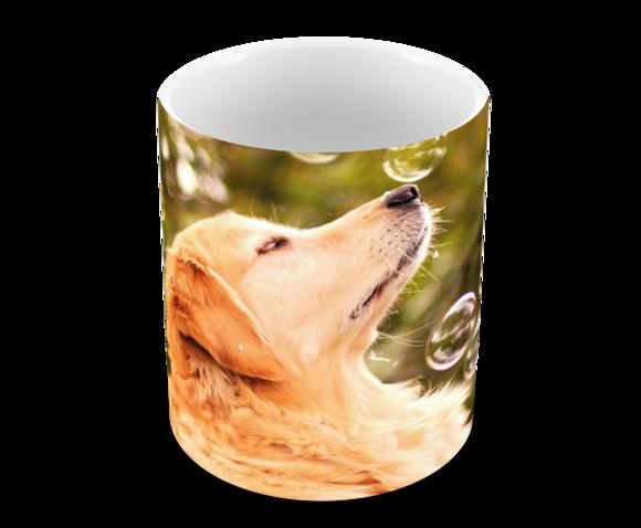 Caneca Polímero Cachorro Golden Retriever Personalizada