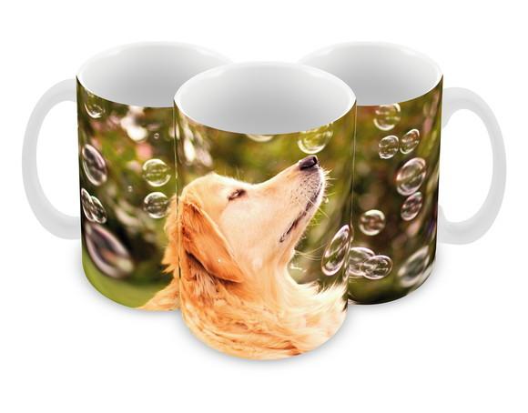 Caneca Polímero Cachorro Golden Retriever Personalizada