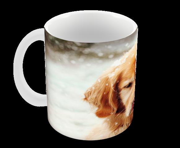 Caneca Polímero Cachorro Golden Retriever Personalizada