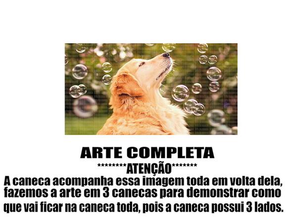 Caneca Polímero Cachorro Golden Retriever Personalizada