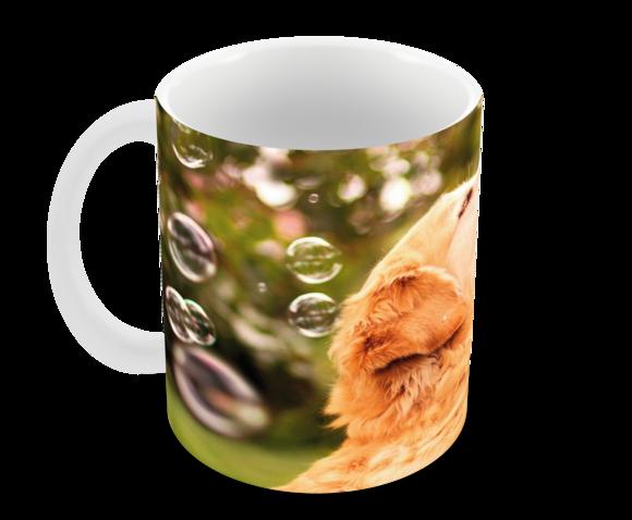 Caneca Polímero Cachorro Golden Retriever Personalizada