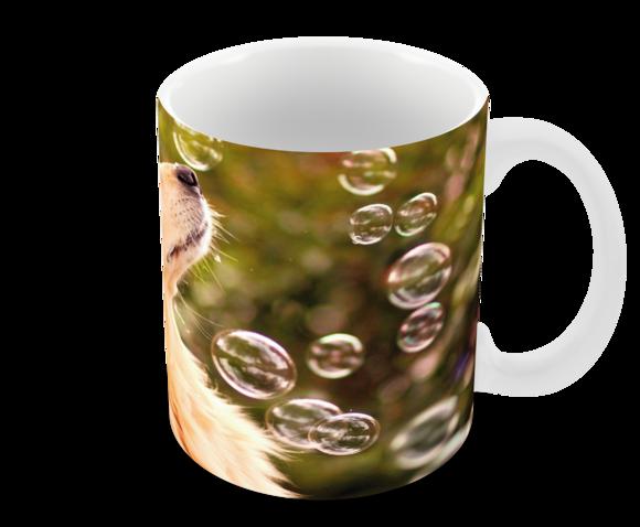 Caneca Polímero Cachorro Golden Retriever Personalizada