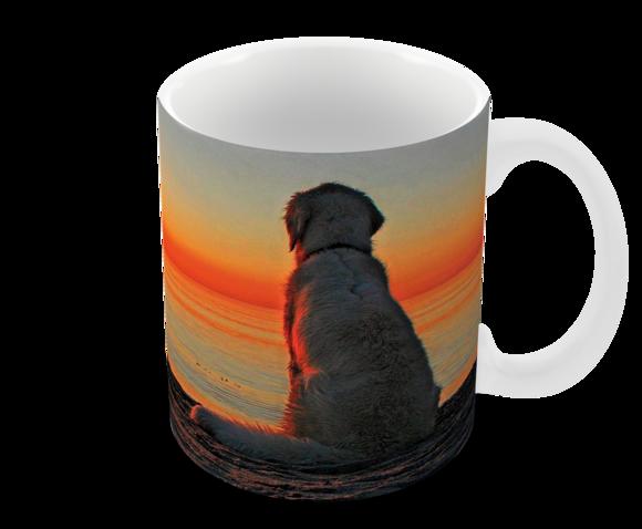 Caneca Polímero Cachorro Golden Retriever Personalizada
