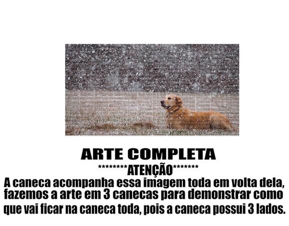 Caneca Polímero Cachorro Golden Retriever Personalizada